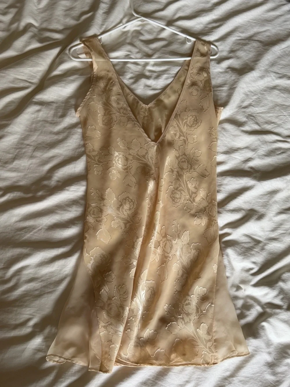 Vintage Gold Robe and Nightgown Set